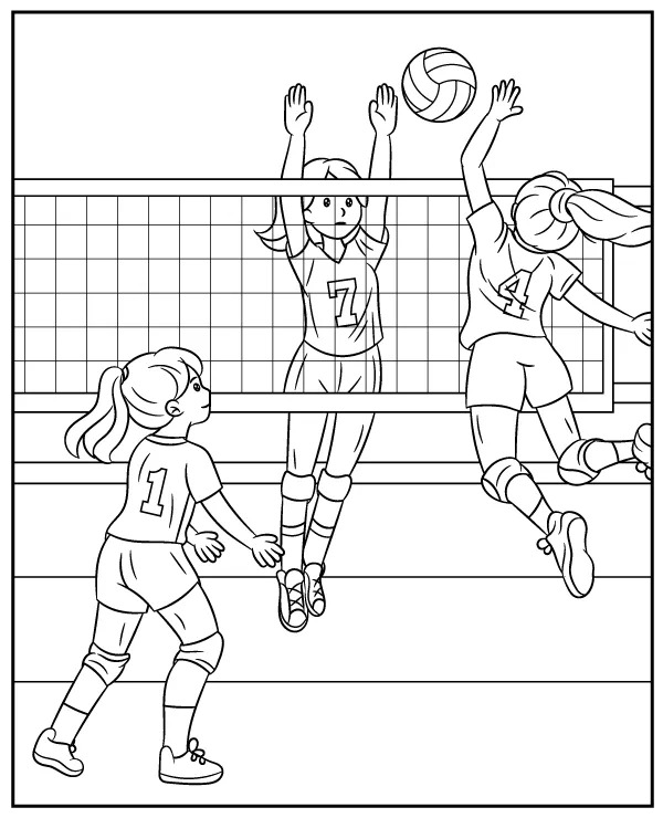 Coloriage gratuit Volley-ball #218848 de la collection Sports à imprimer