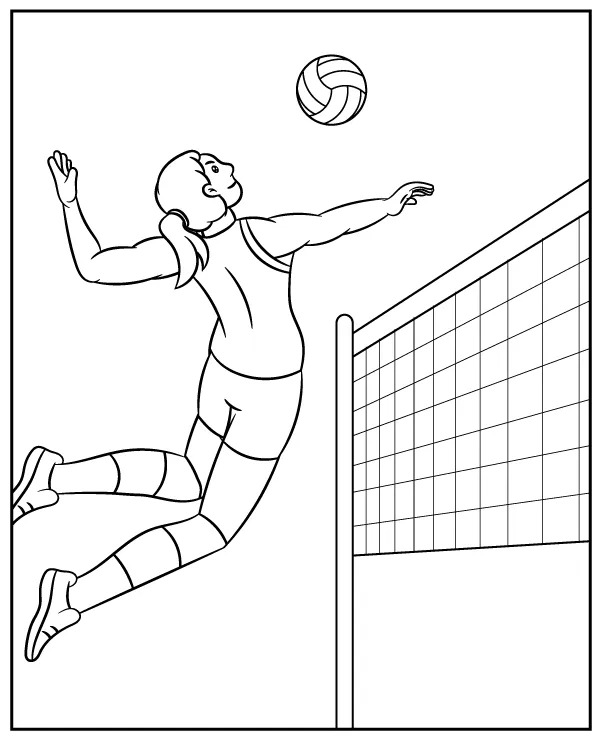Coloriage gratuit Volley-ball #218849 de la collection Sports à imprimer