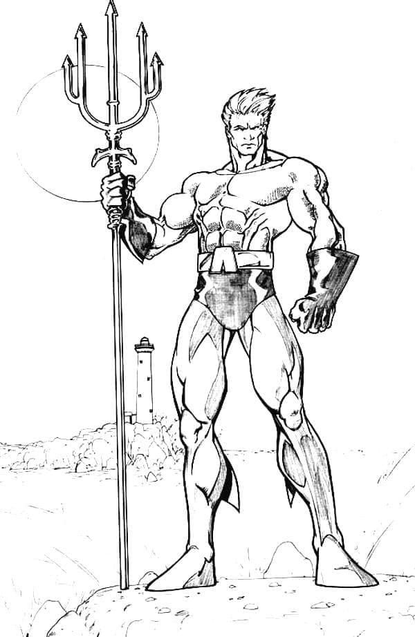 Coloriage Aquaman #184392 à imprimer gratuitement, extrait de la collection Super-héros et Super-vilains