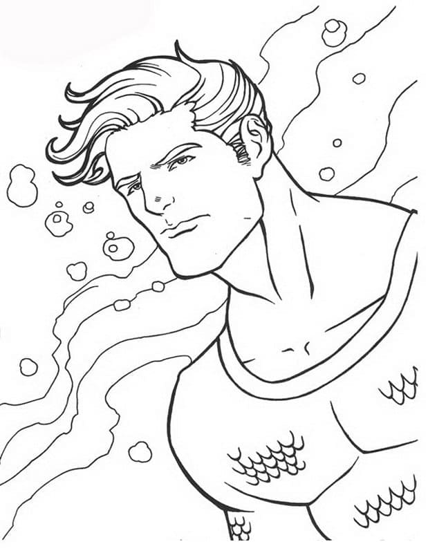 Coloriage gratuit pour enfants et adultes Aquaman #184404, collection Super-héros et Super-vilains