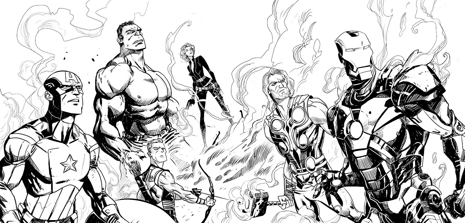 Page de coloriage Avengers #74035, collection Super-héros et Super-vilains, à imprimer et colorier