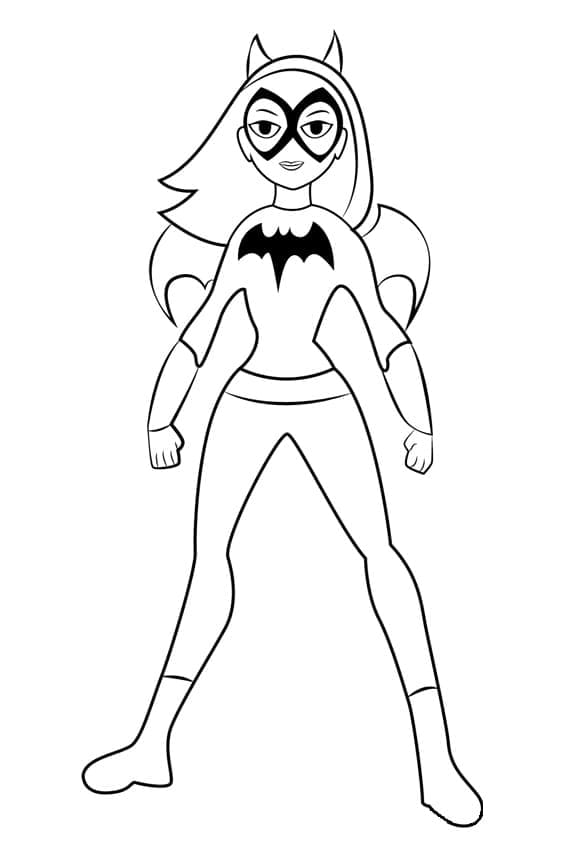 Dessin à colorier Batgirl #205820 issu de la collection Super-héros et Super-vilains, prêt à imprimer