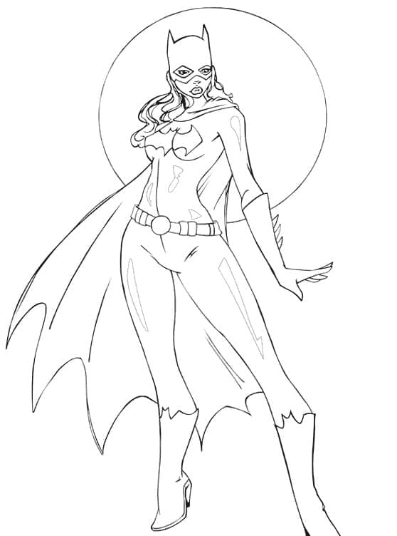 Coloriage gratuit pour enfants et adultes Batgirl #205832, collection Super-héros et Super-vilains