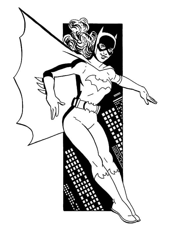 Coloriage imprimable Batgirl #205836 de la collection Super-héros et Super-vilains à colorier aux crayons