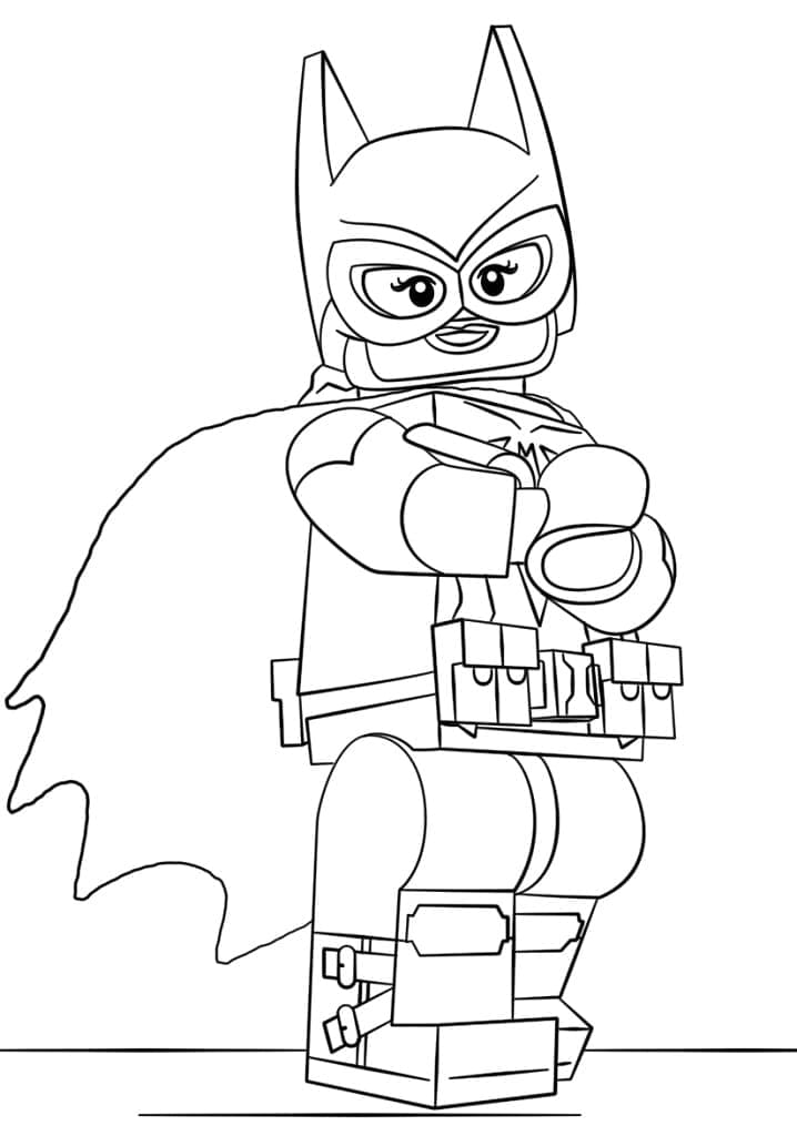 Coloriage imprimable Batgirl #205841 de la collection Super-héros et Super-vilains à colorier aux crayons