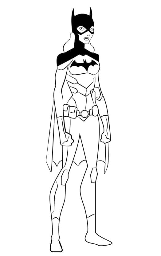 Coloriage gratuit pour enfants et adultes Batgirl #205844, collection Super-héros et Super-vilains