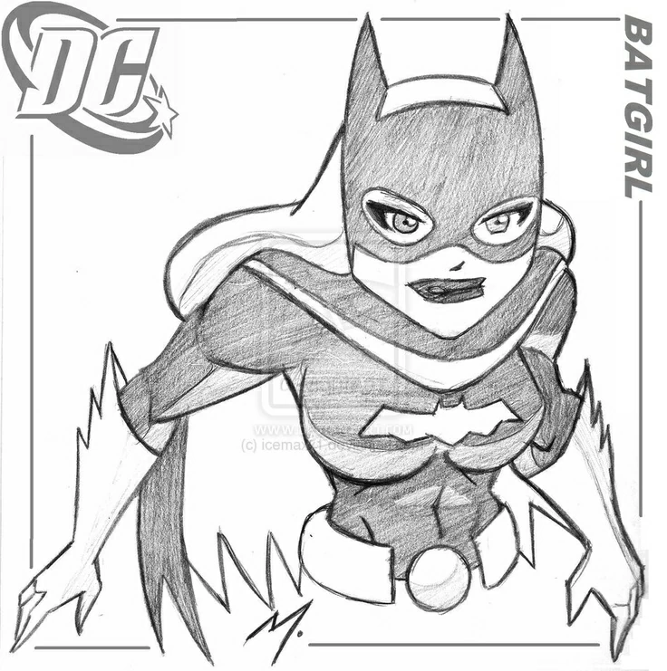 Coloriage gratuit Batgirl #77729 de la collection Super-héros et Super-vilains à imprimer