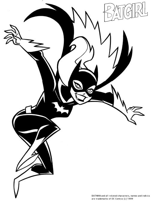 Dessin à colorier: Batgirl (Super-héros et Super-vilains) #77738 - Coloriages à Imprimer Gratuits