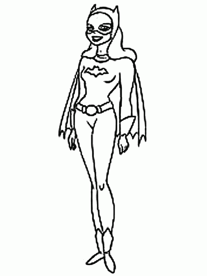 Dessin à colorier: Batgirl (Super-héros et Super-vilains) #77759 - Coloriages à Imprimer Gratuits