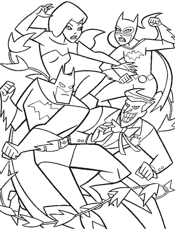 Coloriage Batgirl #77762 à imprimer gratuitement, extrait de la collection Super-héros et Super-vilains