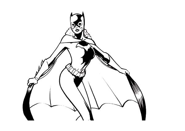 Dessin à colorier: Batgirl (Super-héros et Super-vilains) #77909 - Coloriages à Imprimer Gratuits