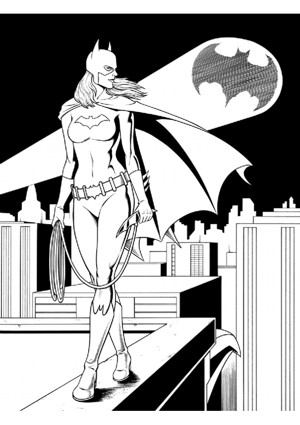 Dessin à colorier: Batgirl (Super-héros et Super-vilains) #77911 - Coloriages à Imprimer Gratuits