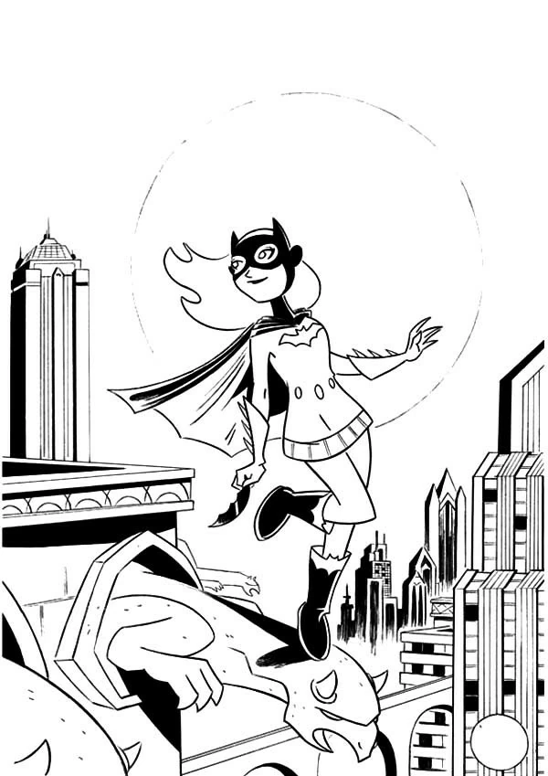 Coloriage gratuit Batgirl #77971 de la collection Super-héros et Super-vilains à imprimer