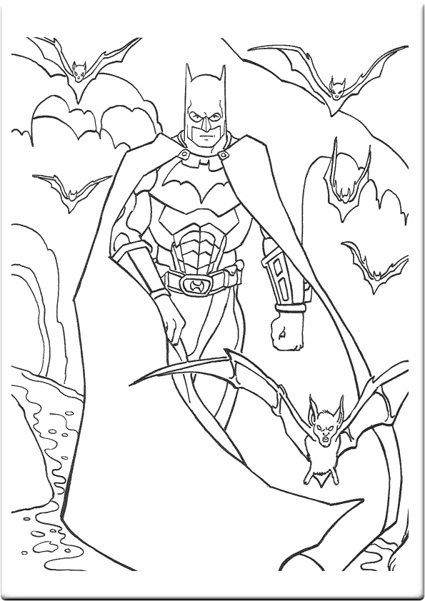 Dessin à colorier: Batman (Super-héros et Super-vilains) #76837 - Coloriages à Imprimer Gratuits