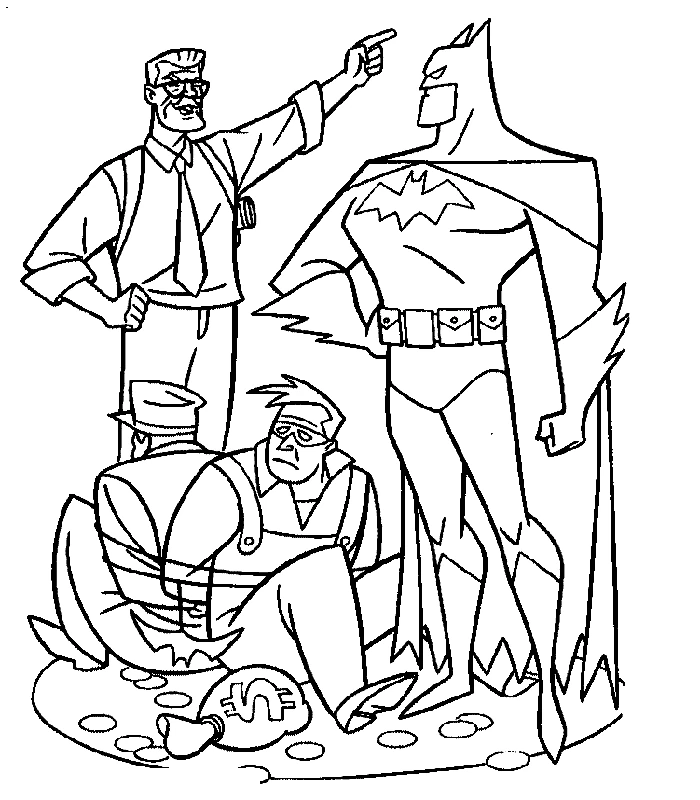 Dessin Batman #76882 à colorier de la série Super-héros et Super-vilains, gratuit à télécharger et imprimer