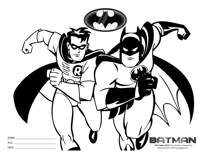 Dessin à colorier: Batman (Super-héros et Super-vilains) #76988 - Coloriages à Imprimer Gratuits