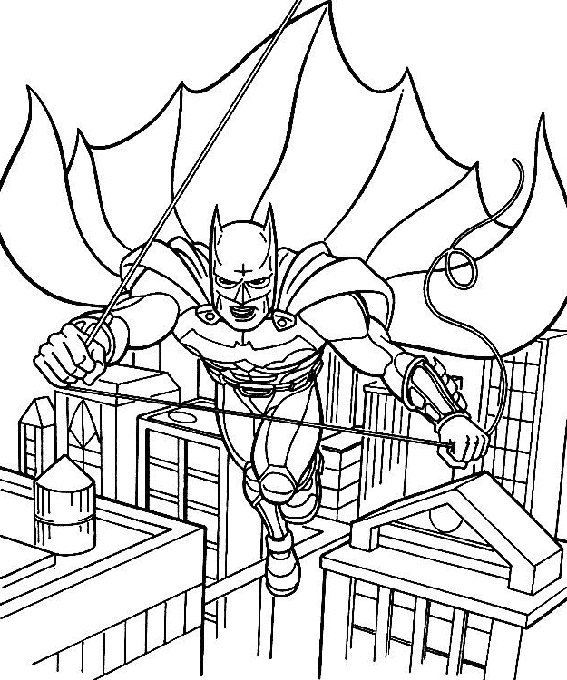 Dessin à colorier: Batman (Super-héros et Super-vilains) #77099 - Coloriages à Imprimer Gratuits