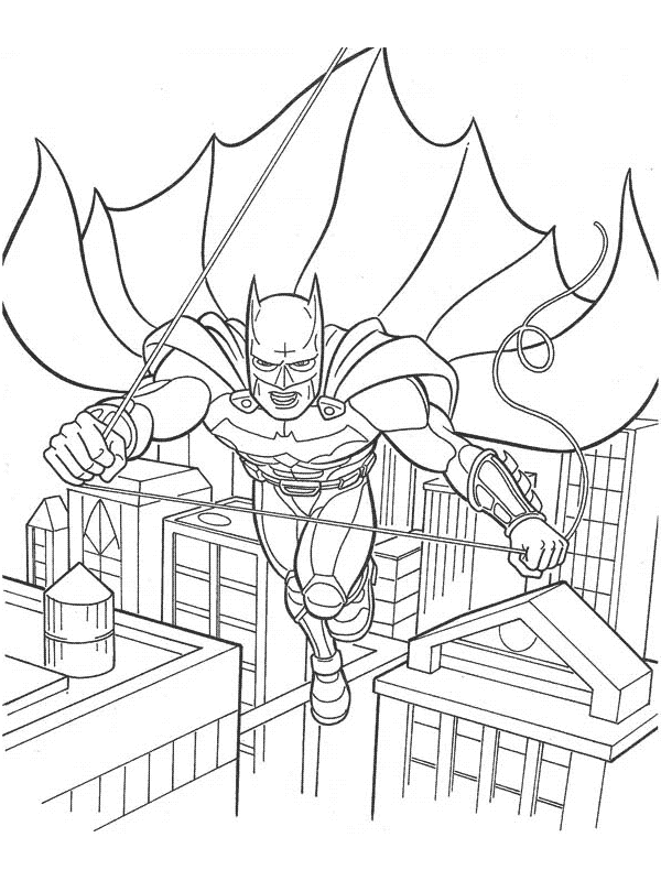 Dessin à colorier: Batman (Super-héros et Super-vilains) #77170 - Coloriages à Imprimer Gratuits