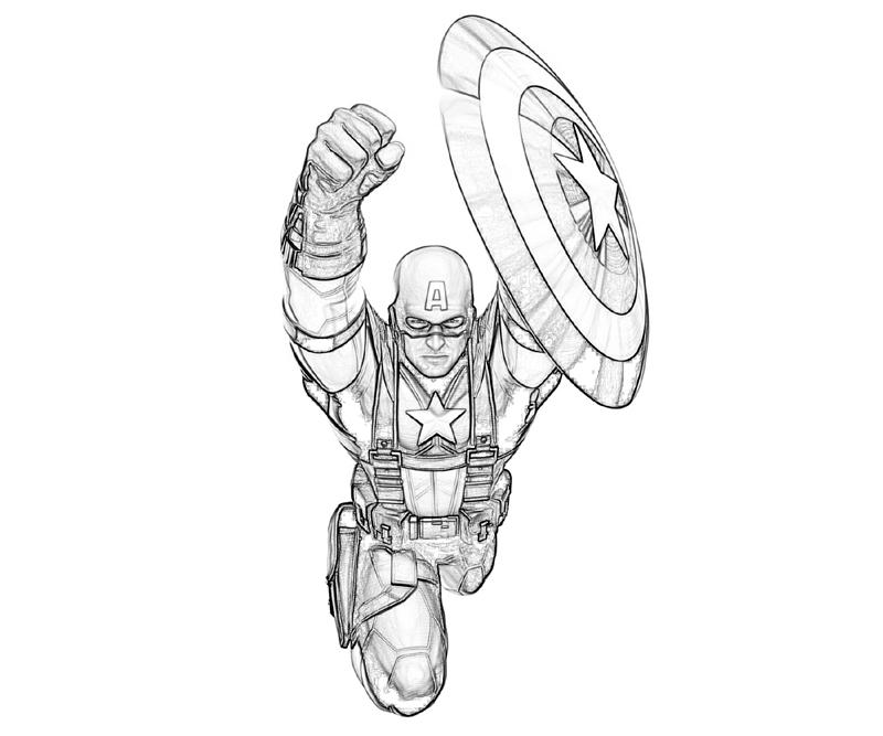 Coloriage gratuit Captain America #76659 de la collection Super-héros et Super-vilains à imprimer