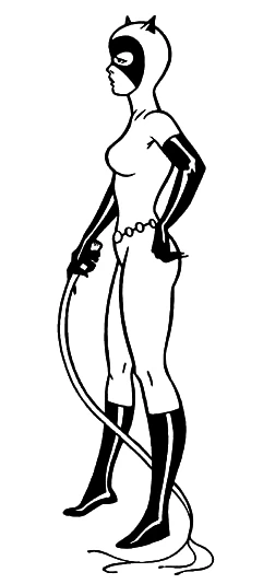 Dessin à colorier Catwoman #78100 issu de la collection Super-héros et Super-vilains, prêt à imprimer