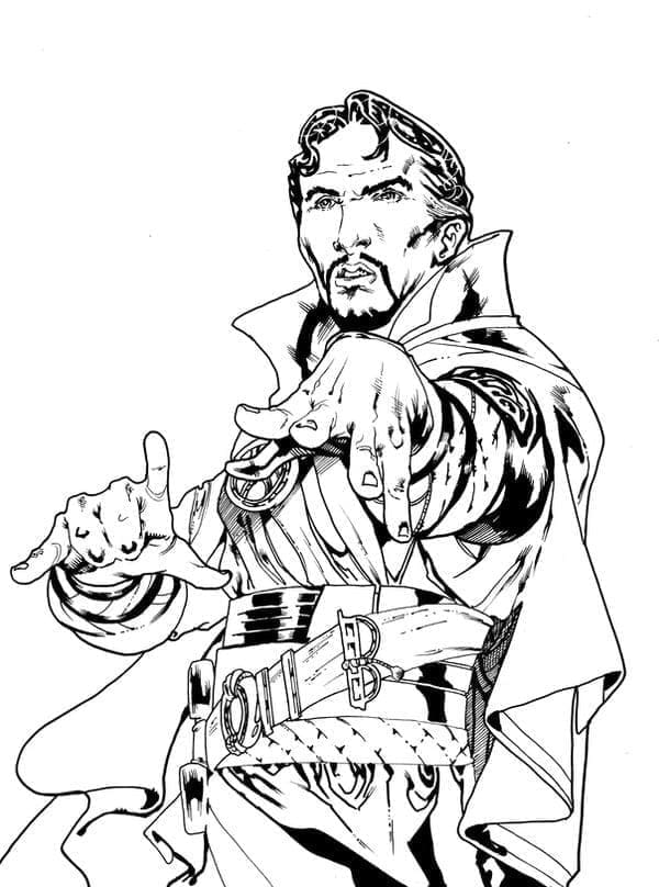 Coloriage gratuit Doctor Strange #211422 de la collection Super-héros et Super-vilains à imprimer