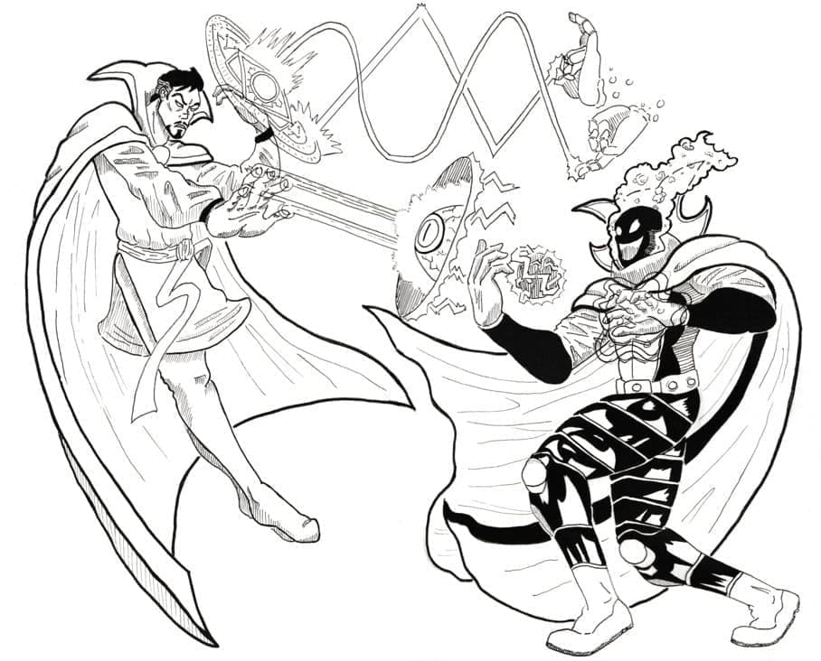 Coloriage gratuit Doctor Strange #211434 de la collection Super-héros et Super-vilains à imprimer