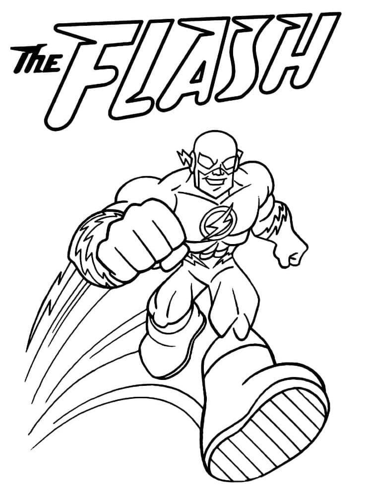 Joli coloriage Éclair #195592 de la collection Super-héros et Super-vilains, prêt à imprimer pour petits et grands