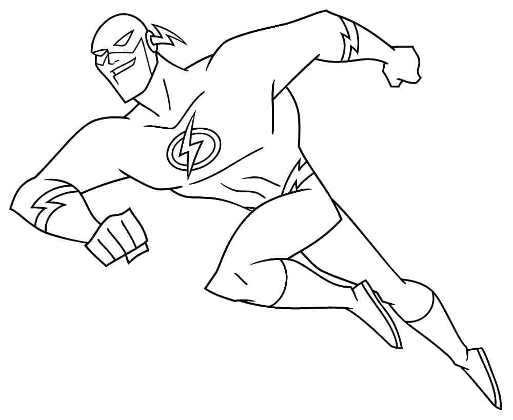 Coloriage gratuit Éclair #195601 de la collection Super-héros et Super-vilains à imprimer