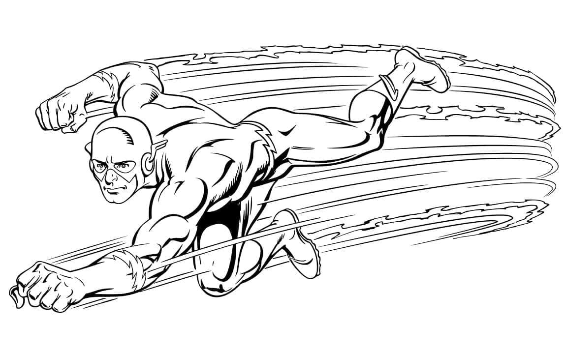 Coloriage gratuit Éclair #195604 de la collection Super-héros et Super-vilains à imprimer