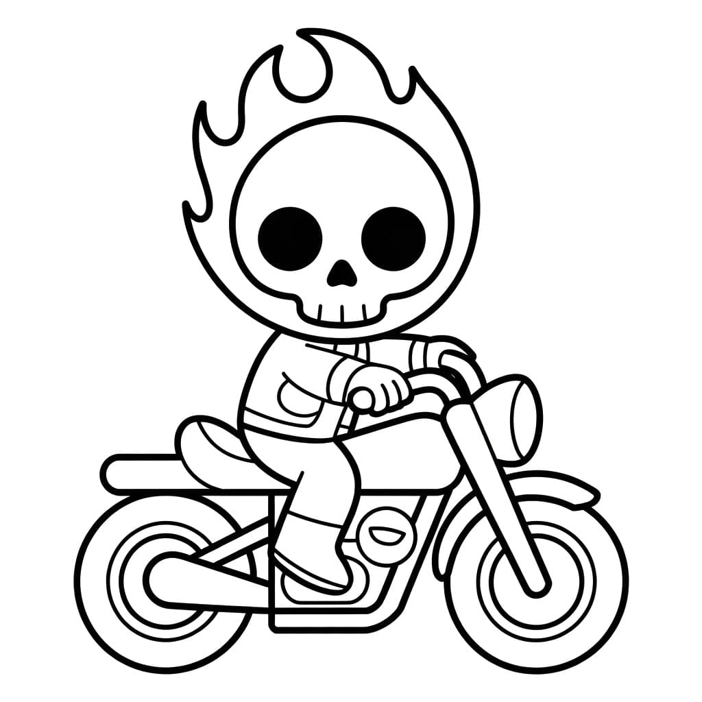 Coloriage gratuit Ghost Rider #221952 de la collection Super-héros et Super-vilains à imprimer