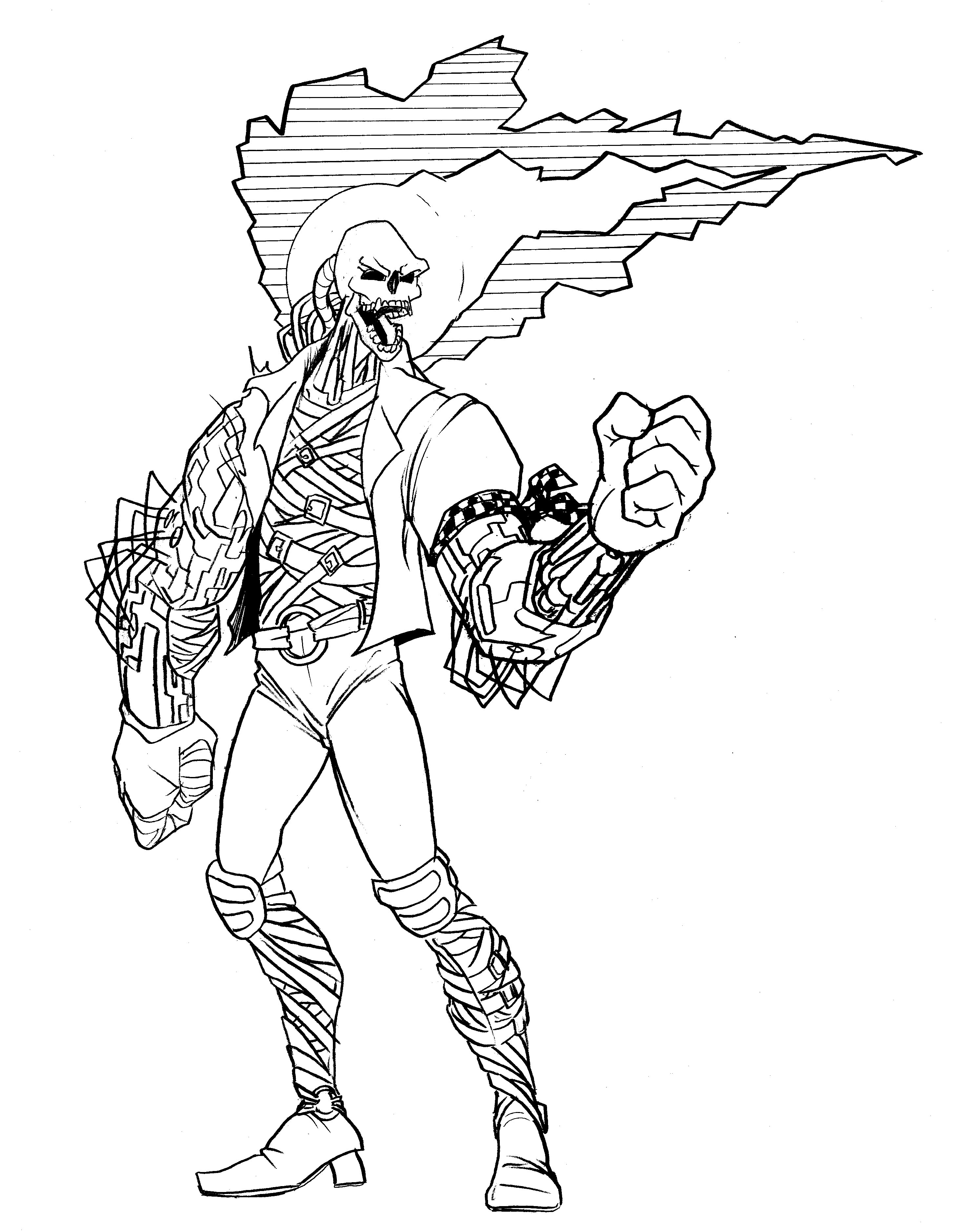 Dessin à colorier: Ghost Rider (Super-héros et Super-vilains) #82109 - Coloriages à Imprimer Gratuits