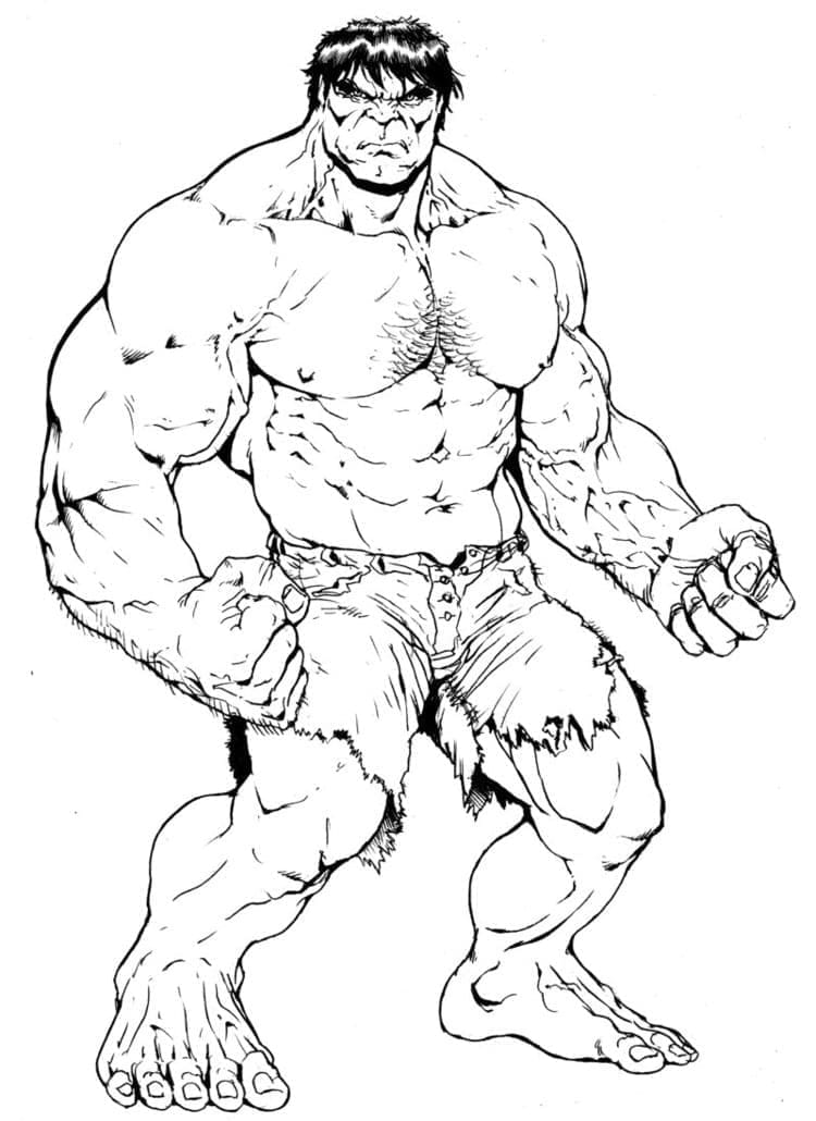 Coloriage gratuit Hulk #177341 de la collection Super-héros et Super-vilains à imprimer