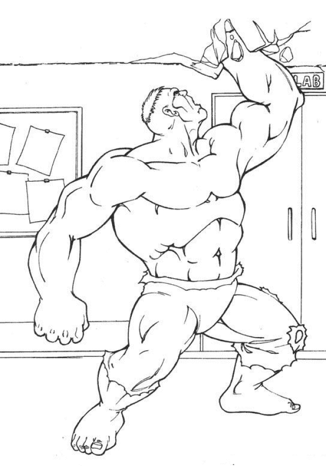 Dessin à colorier: Hulk (Super-héros et Super-vilains) #79023 - Coloriages à Imprimer Gratuits