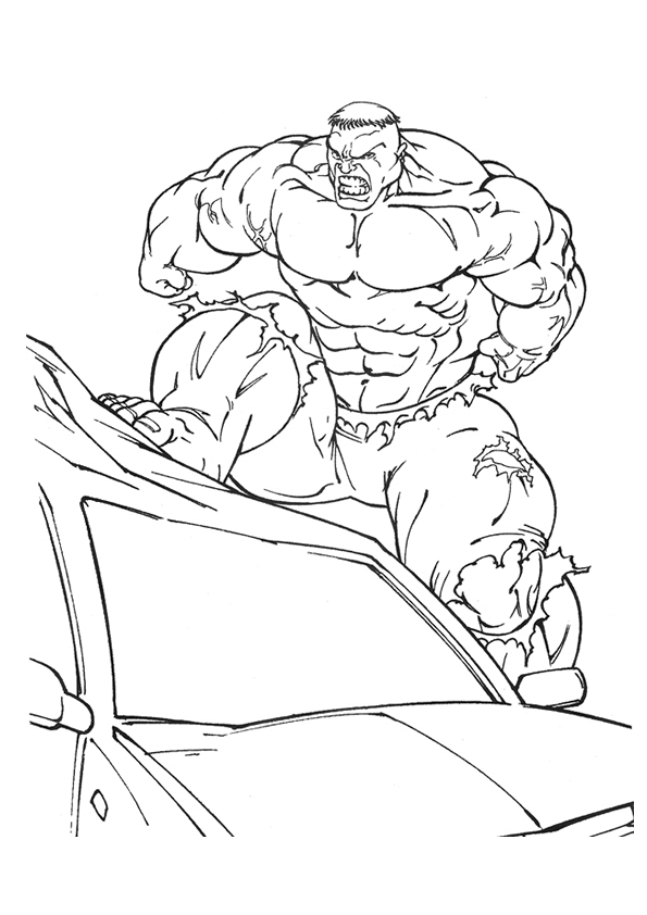 Coloriage gratuit Hulk #79041 de la collection Super-héros et Super-vilains à imprimer