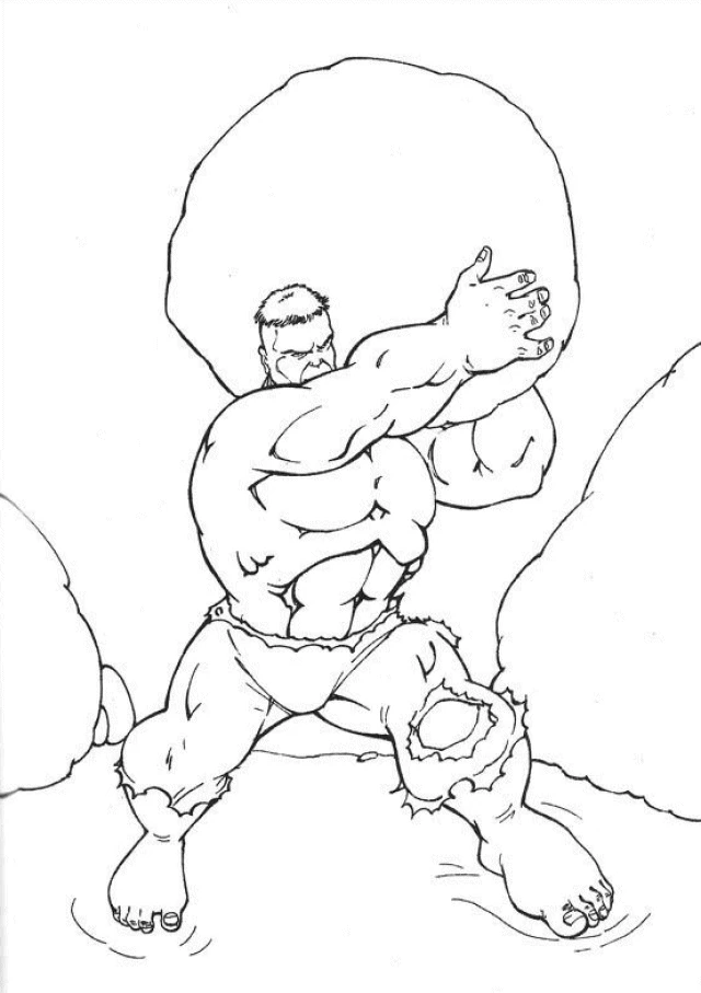 Coloriage Hulk #79076 à imprimer gratuitement, extrait de la collection Super-héros et Super-vilains