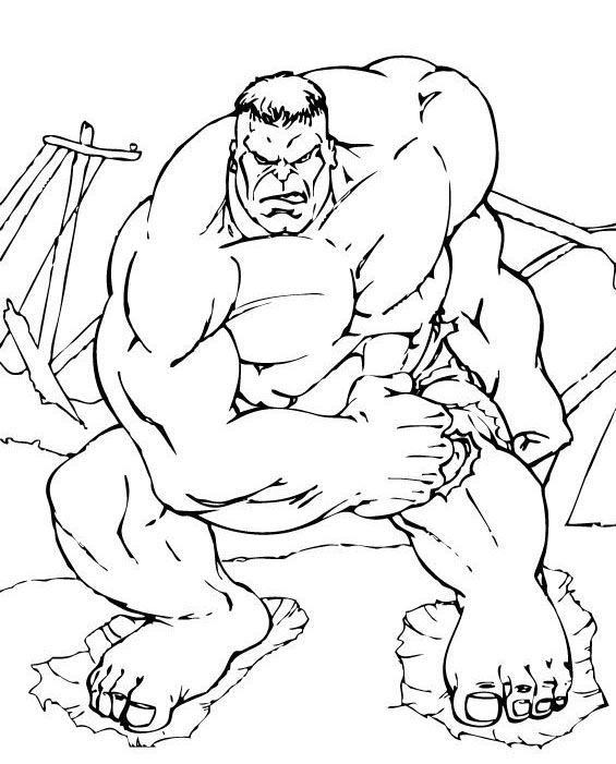Dessin à colorier: Hulk (Super-héros et Super-vilains) #79097 - Coloriages à Imprimer Gratuits