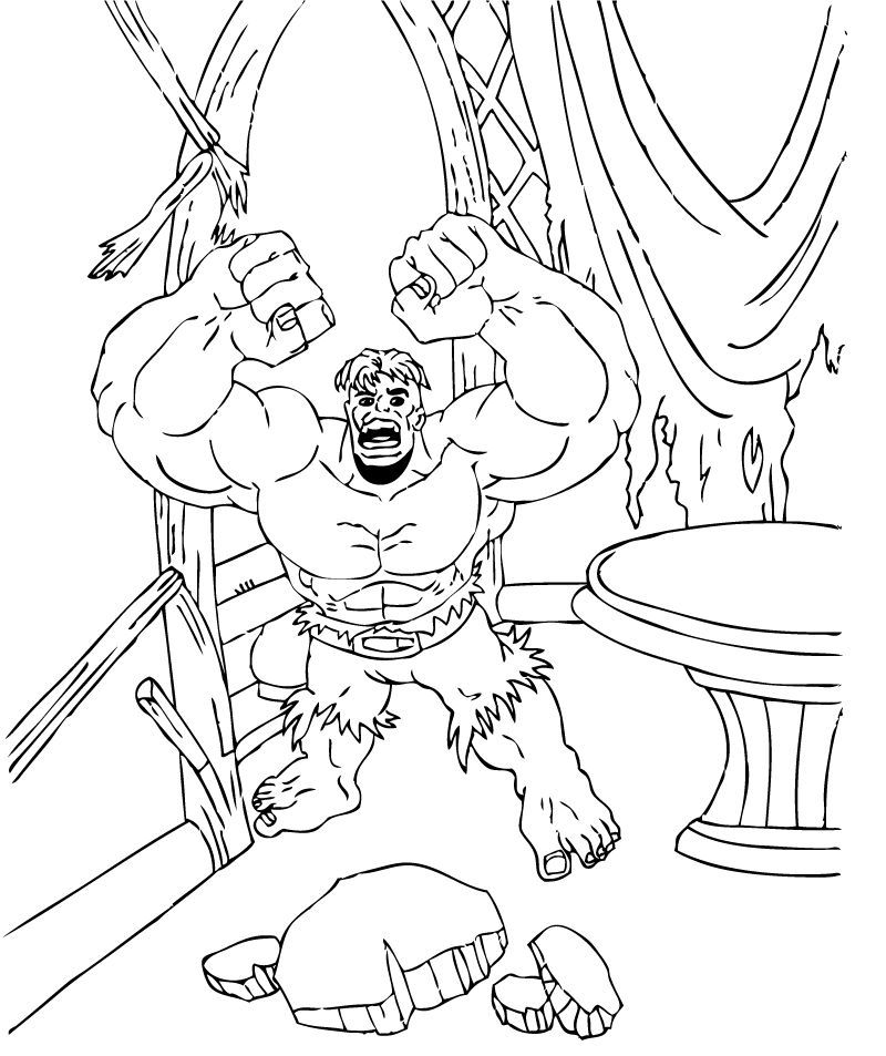 Dessin à colorier: Hulk (Super-héros et Super-vilains) #79108 - Coloriages à Imprimer Gratuits