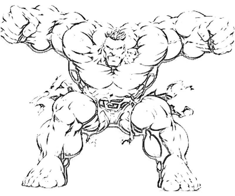Dessin à colorier: Hulk (Super-héros et Super-vilains) #79122 - Coloriages à Imprimer Gratuits