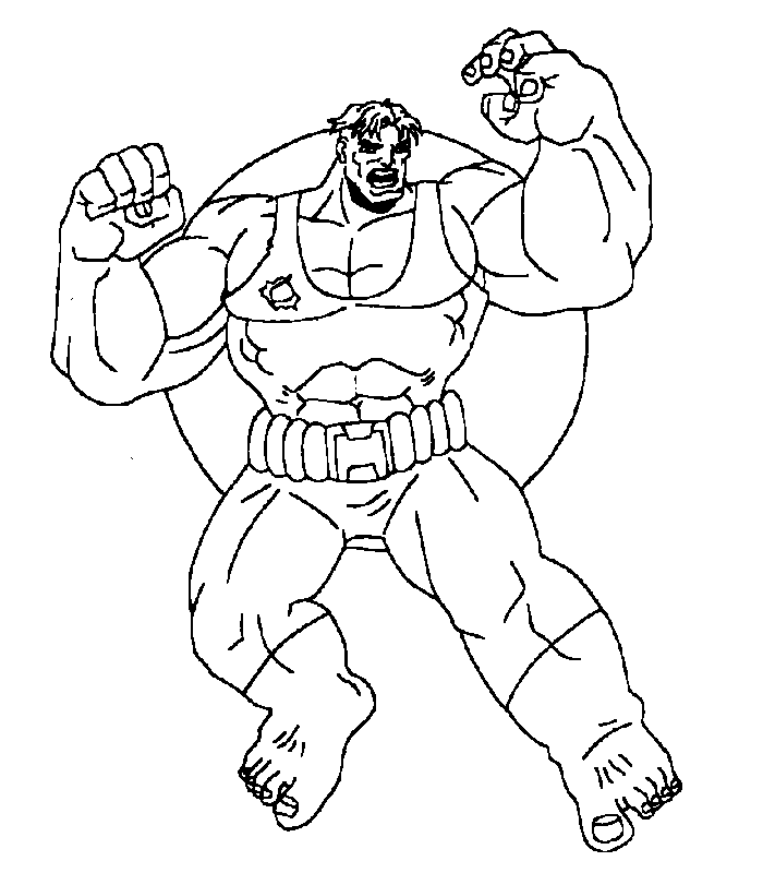 Dessin à colorier: Hulk (Super-héros et Super-vilains) #79133 - Coloriages à Imprimer Gratuits