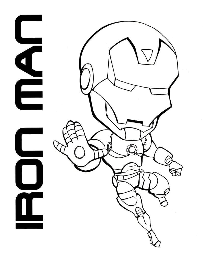 Joli coloriage Iron Man #177304 de la collection Super-héros et Super-vilains, prêt à imprimer pour petits et grands