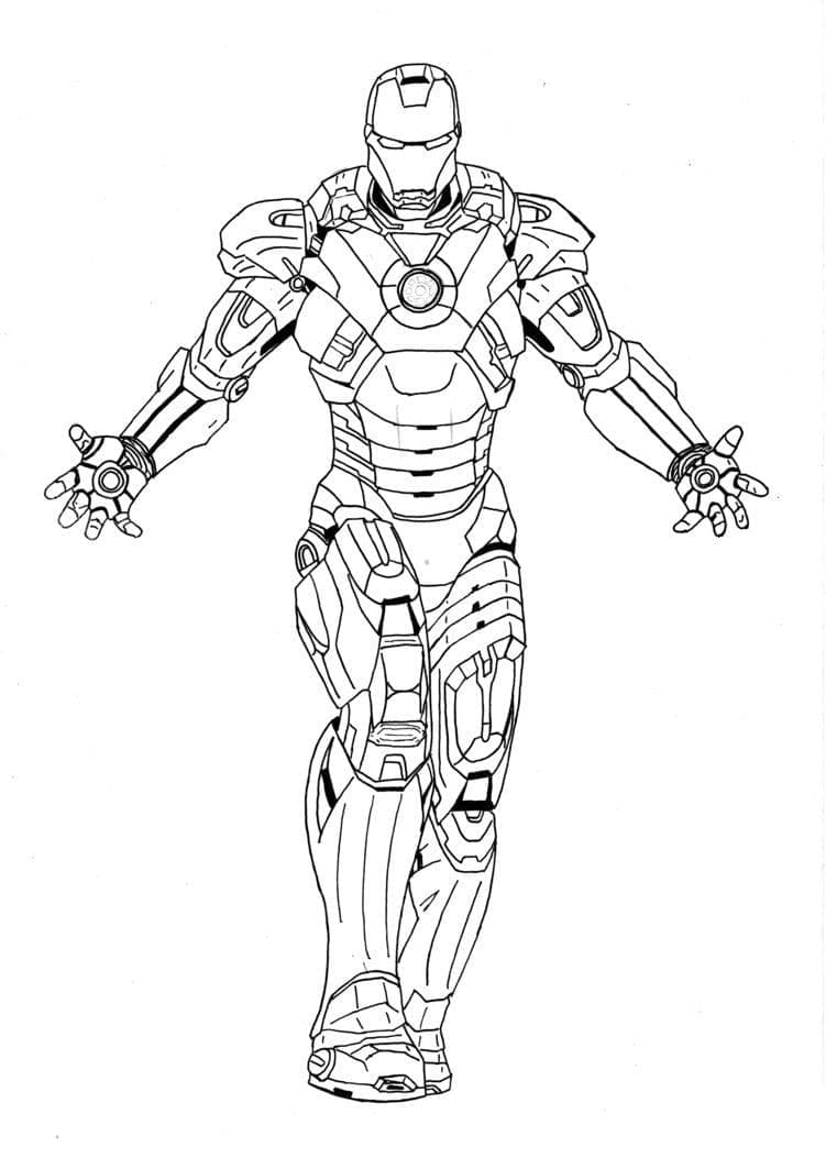 Coloriage gratuit Iron Man #177310 de la collection Super-héros et Super-vilains à imprimer