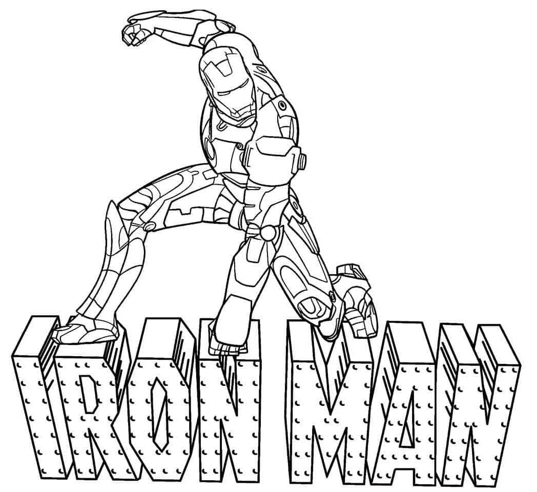Joli coloriage Iron Man #220026 de la collection Super-héros et Super-vilains, prêt à imprimer pour petits et grands