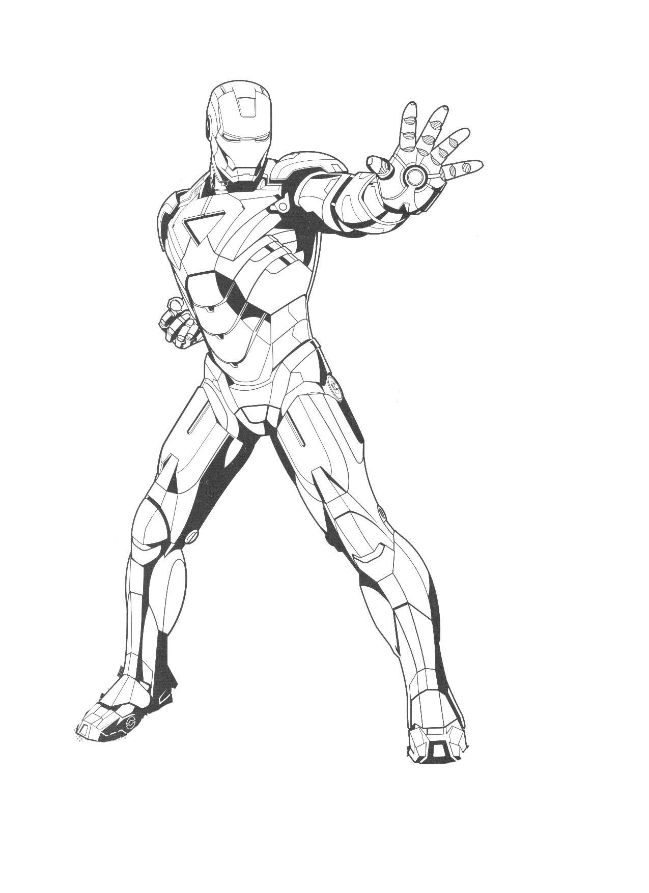 Dessin à colorier: Iron Man (Super-héros et Super-vilains) #80522 - Coloriages à Imprimer Gratuits