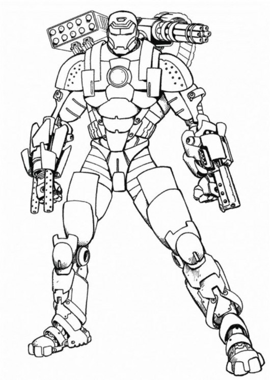 Dessin à colorier: Iron Man (Super-héros et Super-vilains) #80524 - Coloriages à Imprimer Gratuits