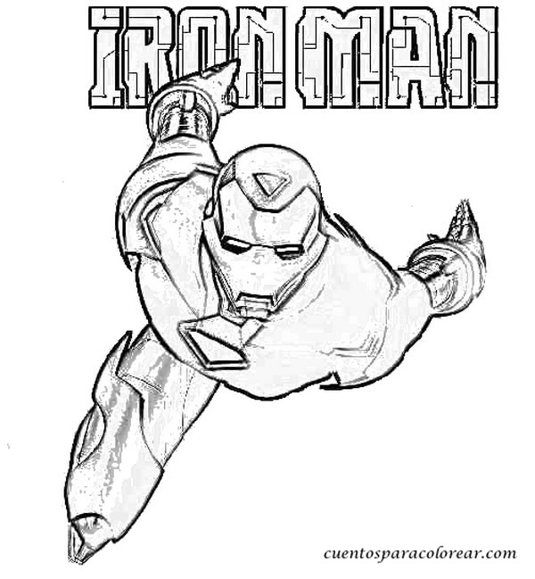 Dessin à colorier: Iron Man (Super-héros et Super-vilains) #80543 - Coloriages à Imprimer Gratuits