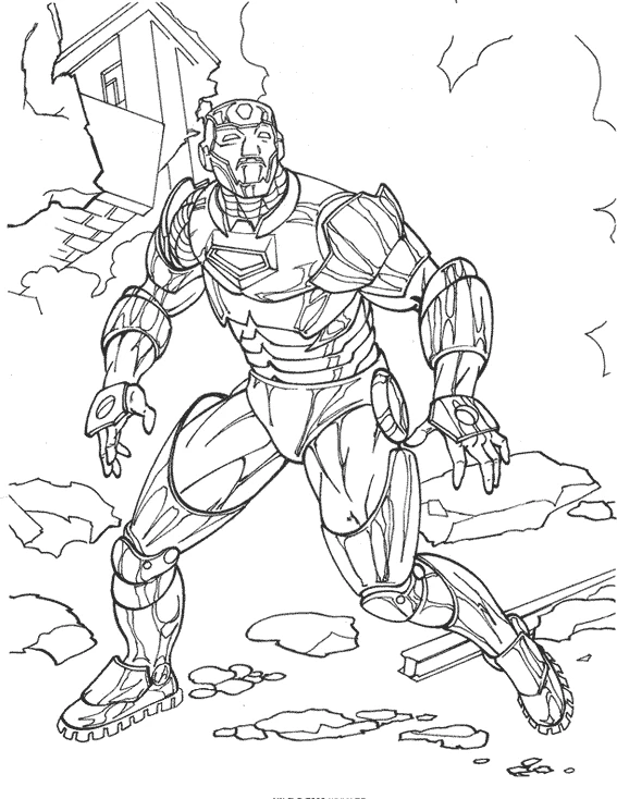 Coloriage gratuit Iron Man #80575 de la collection Super-héros et Super-vilains à imprimer