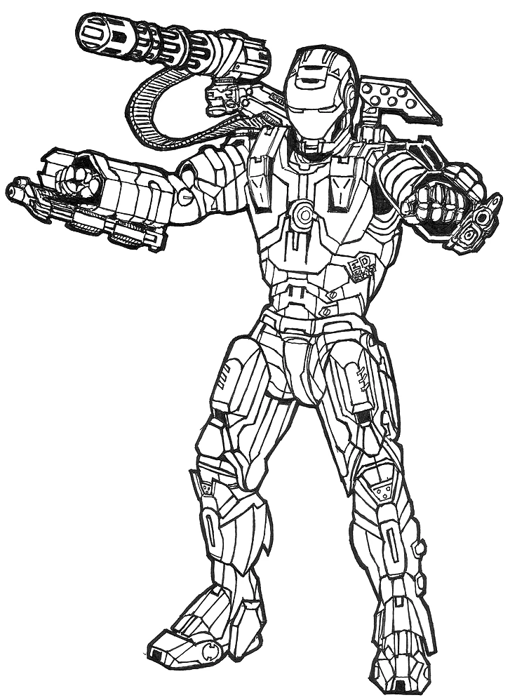 Dessin à colorier: Iron Man (Super-héros et Super-vilains) #80577 - Coloriages à Imprimer Gratuits