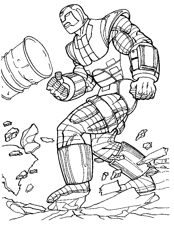 Dessin à colorier: Iron Man (Super-héros et Super-vilains) #80597 - Coloriages à Imprimer Gratuits