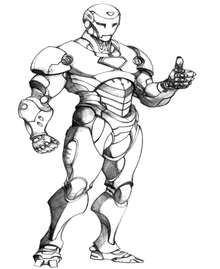 Dessin à colorier: Iron Man (Super-héros et Super-vilains) #80607 - Coloriages à Imprimer Gratuits