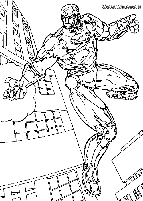 Coloriage gratuit Iron Man #80616 de la collection Super-héros et Super-vilains à imprimer